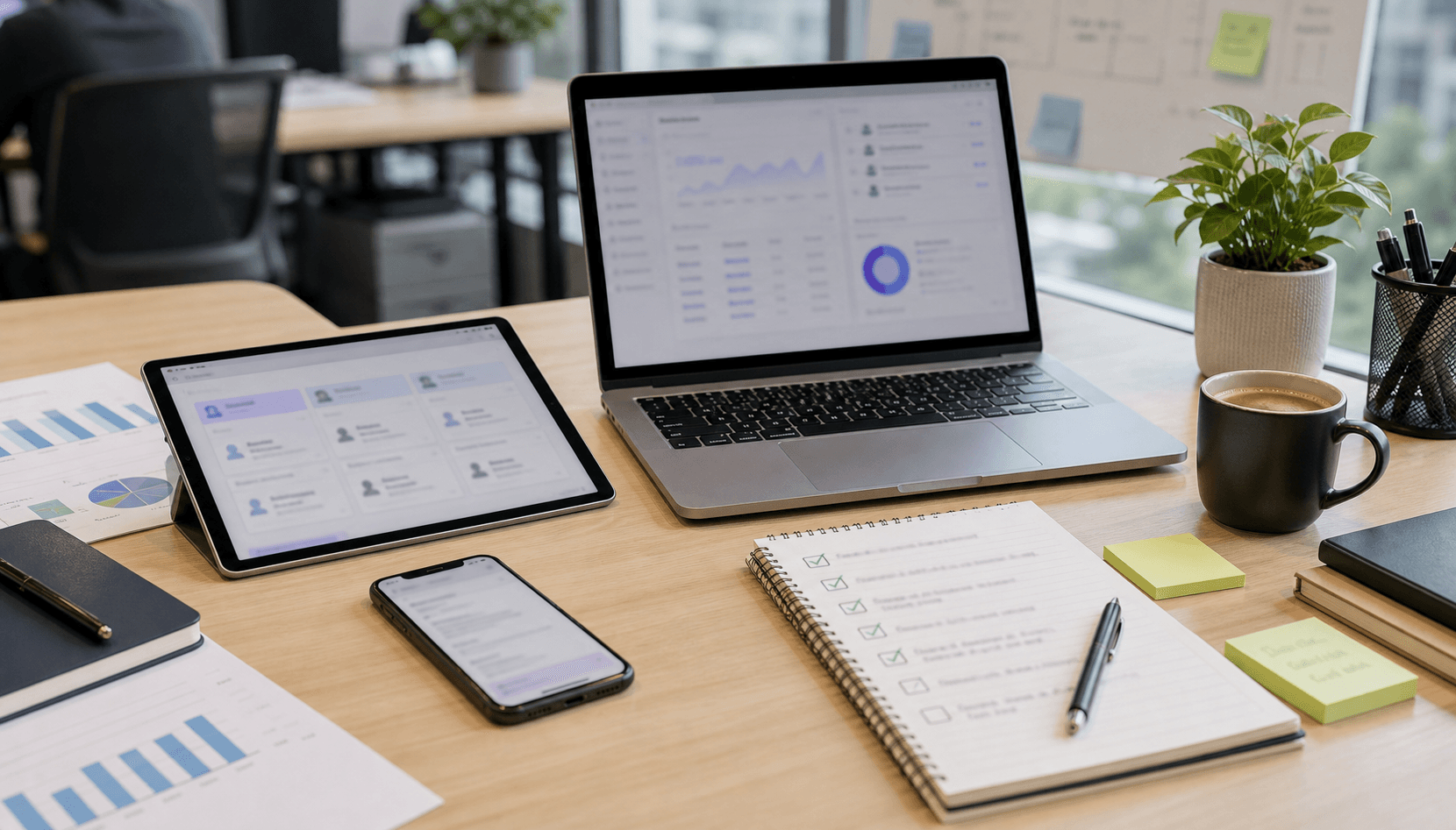 Desk workflow for checking business recommendations across AI platforms.